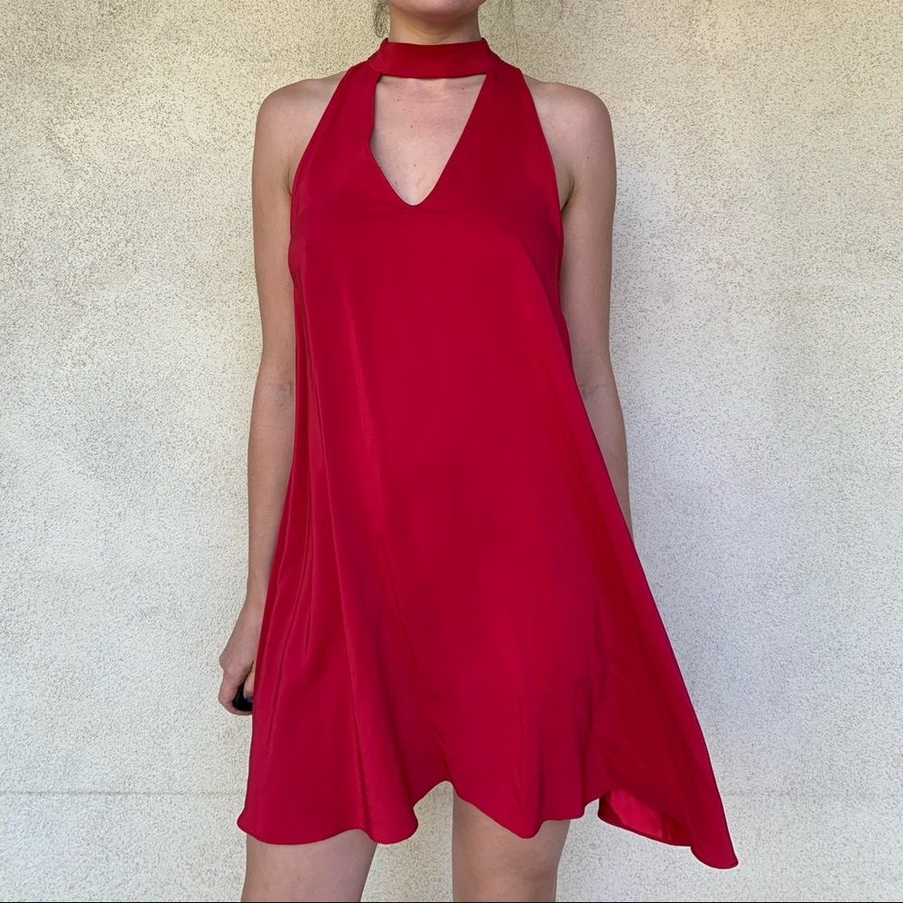 Amanda Uprichard Silk Red Cocktail Dress - P